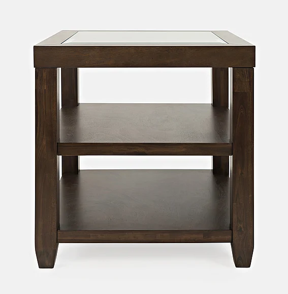 Jofran Urban Icon End Table in Merlot 2002-3