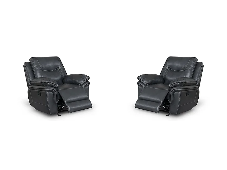Steve Silver Isabella Manual Glider Recliner in Grey IS850CG (Set of 2)