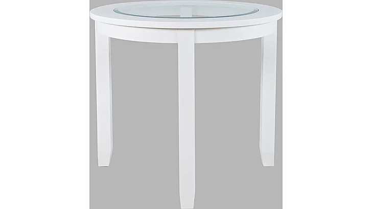 Jofran Urban Icon 42" Round Counter Height Dining Table in White 2003-36