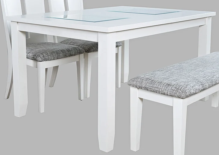 Jofran Urban Icon Extension Dining Table in White 2003-66