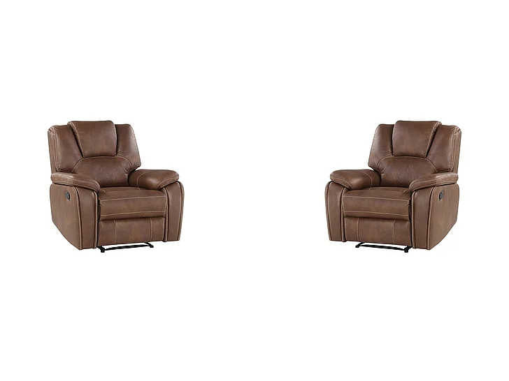 Steve Silver Katrine Manual Recliner in Chestnut Brown KT800CB (Set of 2)