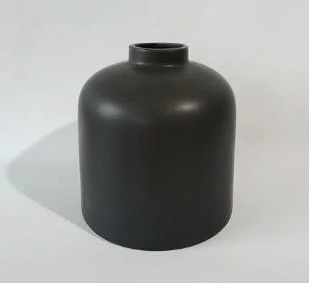 Uma Black Ceramic Wide Decorative Vase (Set of 2) 20032