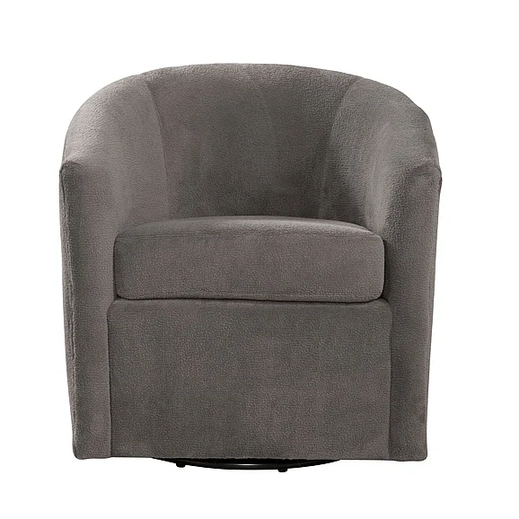 Comfort Pointe Odessa Barrel Style Swivel Accent Chair in Performance Fabric 2004-01