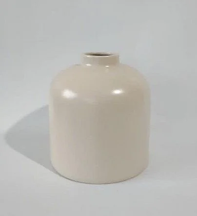 Uma Cream Ceramic Wide Decorative Vase (Set of 2) 20073