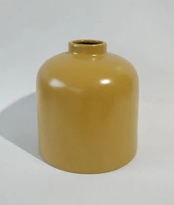 Uma Yellow Ceramic Wide Decorative Vase (Set of 2) 20084