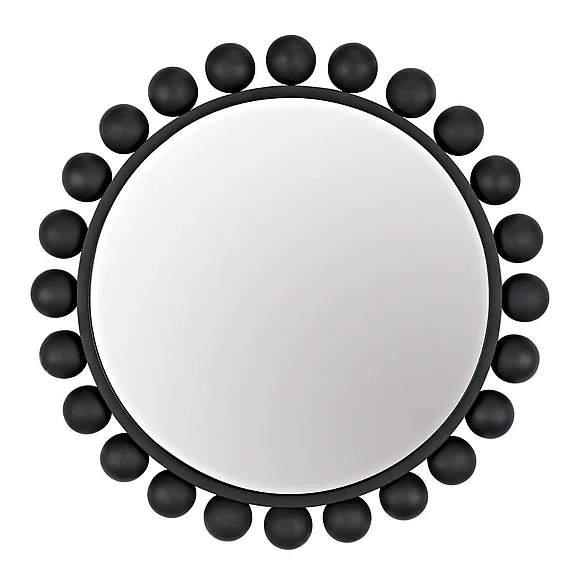Noir Furniture Cooper Mirror in Black Steel GMIR147MTB CLOSEOUT