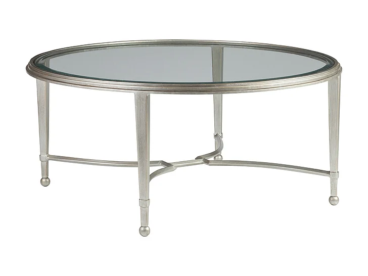 Artistica Home Metal Designs Sangiovese Round Cocktail Table in Argento 2011-943-46