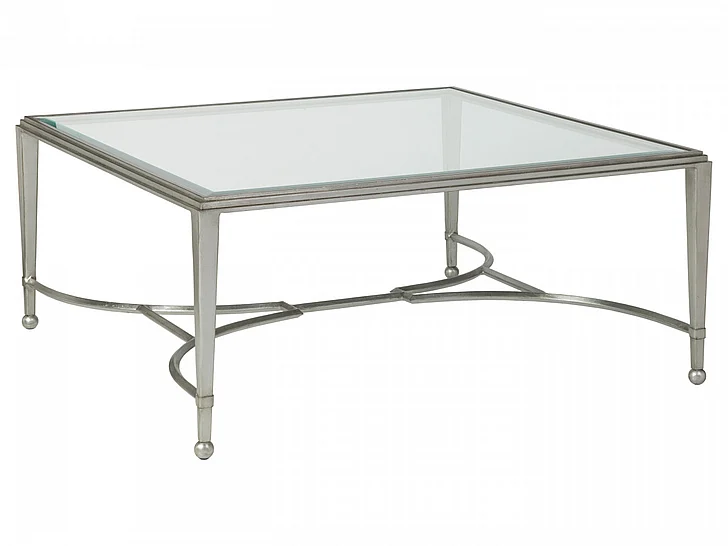 Artistica Home Metal Designs Sangiovese Square Cocktail Table in Silver 2011-947-47