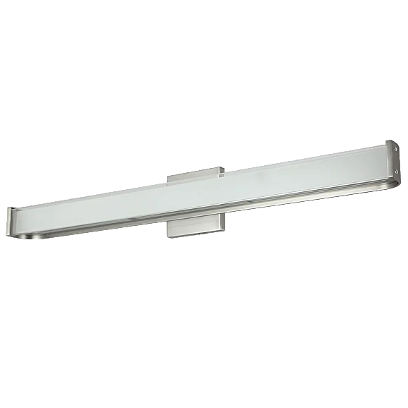 Abra Large Curved Vanity with Frosted Glass in Brushed Nickel 20133WV-BN-Bend