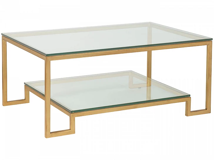 Artistica Home Metal Designs Bonaire Rectangular Cocktail Table in Gold 2016-945-48