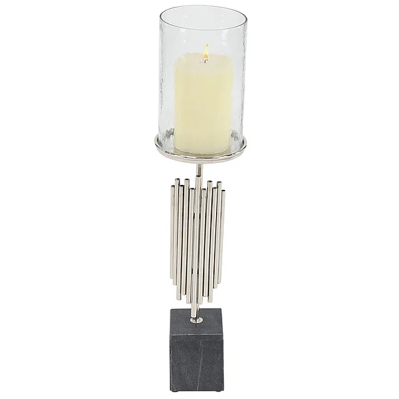 UMA Silver Iron Natural Candle Holder, 28" x 6" x 6" | 20197 CLOSEOUT