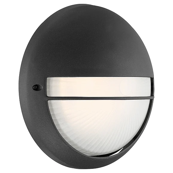 Access Lighting Clifton Outdoor LED Bulkhead in Black/Opal 20260LEDDMG-BL/OPL