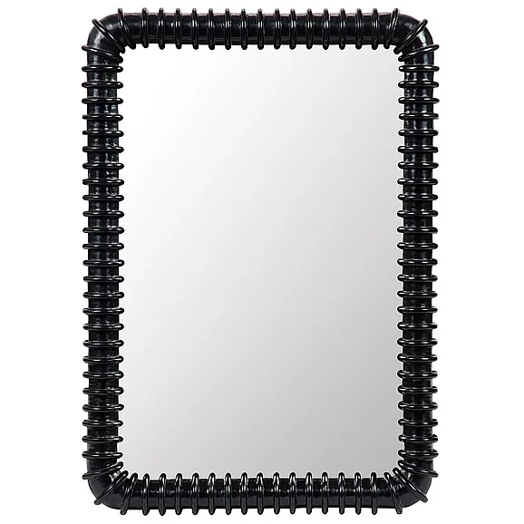 Noir Furniture Toshi Mirror in Hand Rubbed Black GMIR148HB