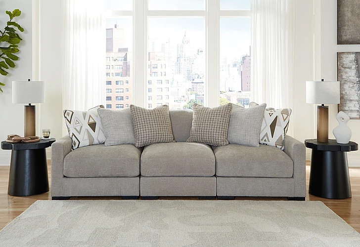 Aslan Court 3-Piece Sofa Sectional Set in Flax