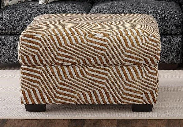 Corinthian 2030 Sabine Ottoman in Plateau Ochre FG2037