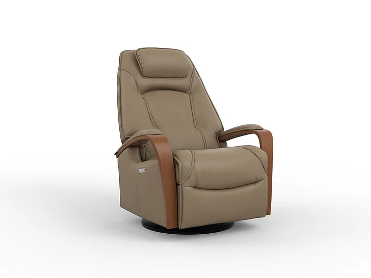 Fjords Relax Helsinki Large Swing Relaxer Motorized in AL Tan/Walnut 203216P-552-010 CUSTOM ITEM