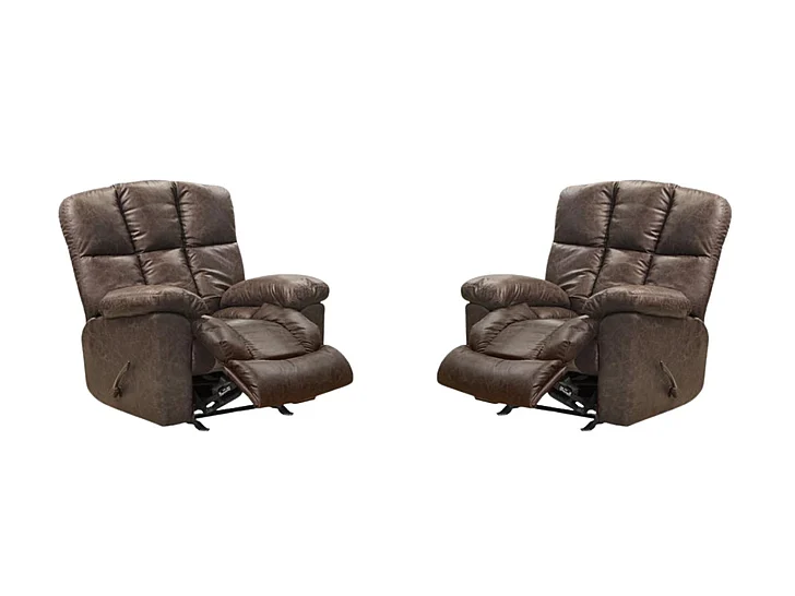Catnapper Mayfield Glider Recliner in Saddle 4784-6/1307-29 (Set of 2)