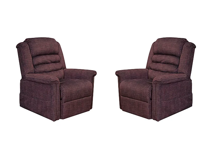 Catnapper Soother Power Lift Recliner in Wine 4825/2001-34 (Set of 2)