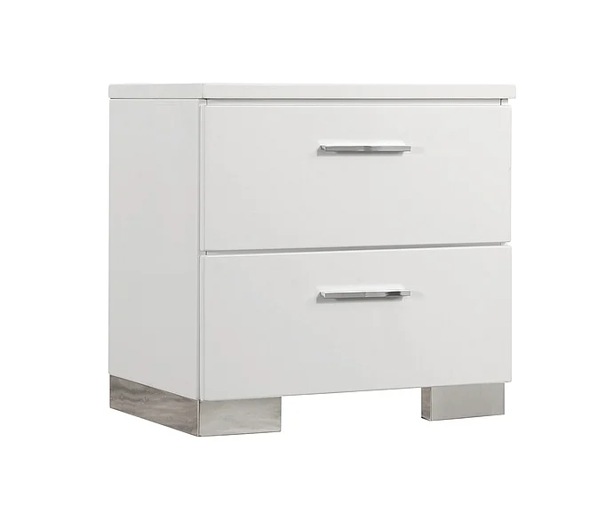 Coaster Felicity Nightstand in Glossy White 203502