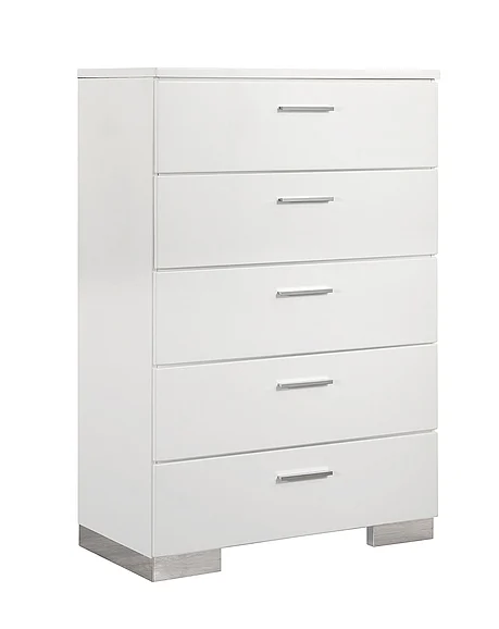 Coaster Felicity Chest in Glossy White 203505 CLEARANCE