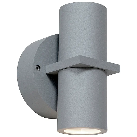 Access Lighting KO Dual Bi-Directional Outdoor LED Wall Mount in Satin/Clear 20352MG-SAT/CLR