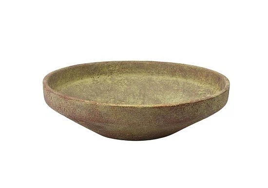 Uma Ceramic Textured Large Decorative Bowl with Yellow Shadings in Red 20410