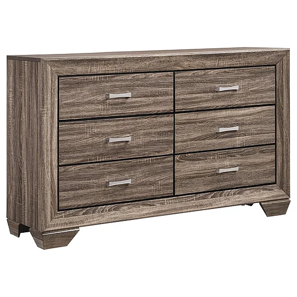 Coaster Furniture Kauffman Dresser in Washed Taupe