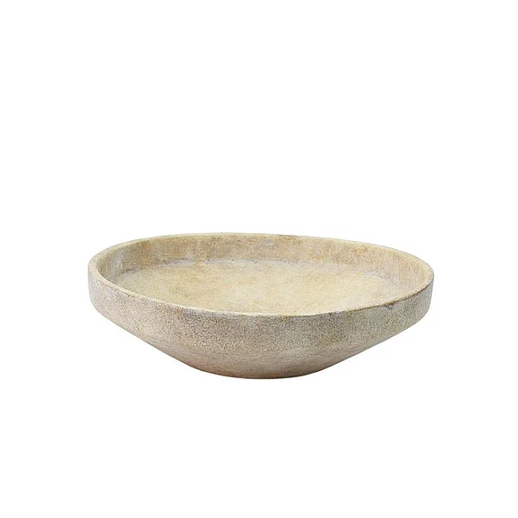 UMA Cream Ceramic Washed Large Decorative Bowl 20420