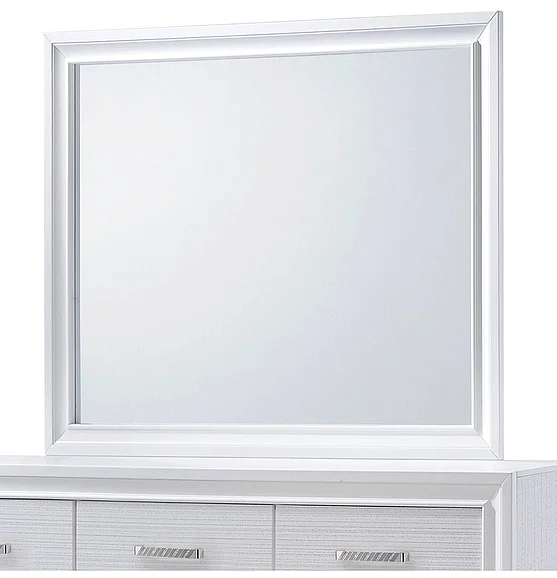 Coaster Furniture Miranda Mirror with Wood Frame in White CLEARANCE