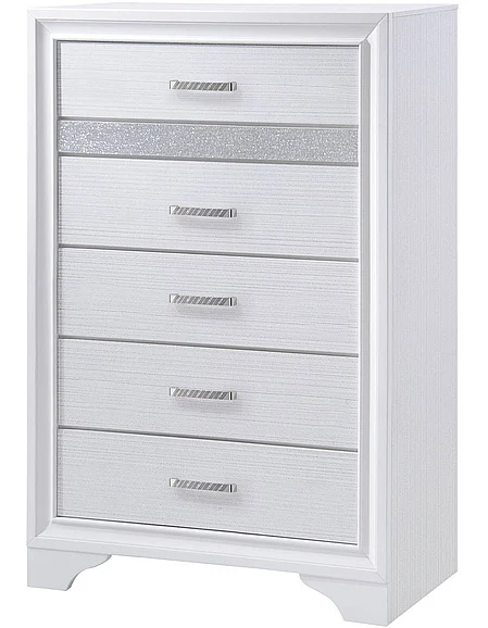 Coaster Furniture Miranda 5 Drawer Chest in White CLEARANCE
