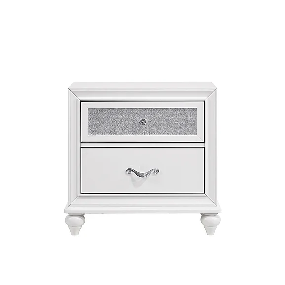 Coaster Barzini 2-Drawer Nightstand in White 205892