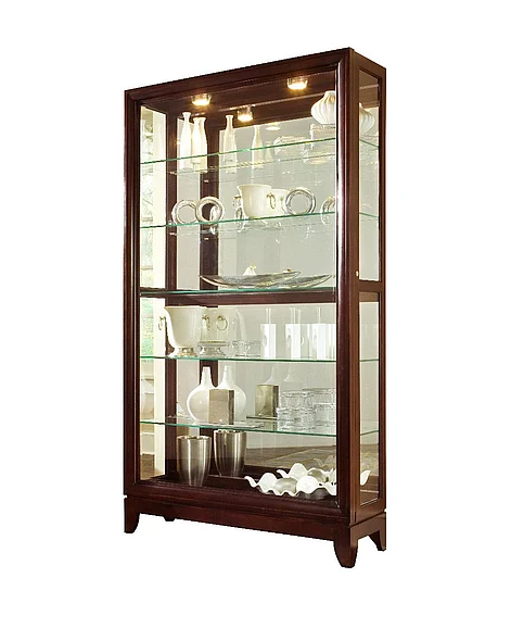 Pulaski Chocolate Cherry Two Way Sliding Door Curio PROMO
