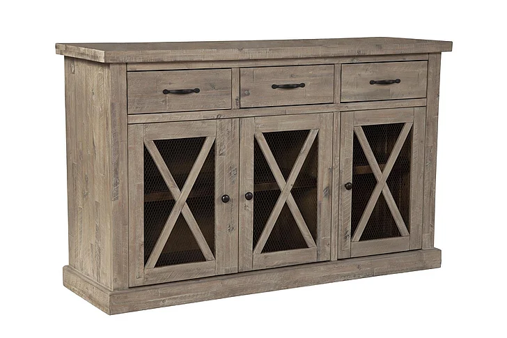 Alpine Furniture Newberry Sideboard in Weathered Natural 2068-06