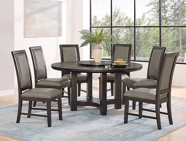 Crown Mark Jeffries 7pc Round Dining Room Set