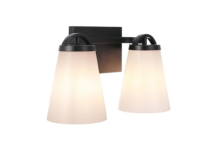 Craftmade Zane 2 Light Vanity in Flat Black 20714FB2