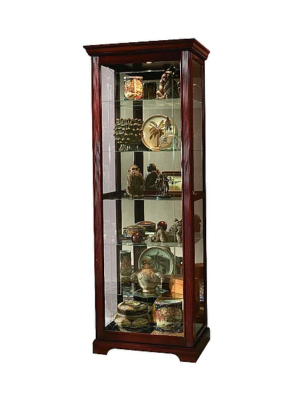 Pulaski Victorian Cherry Two Way Sliding Door Curio PROMO