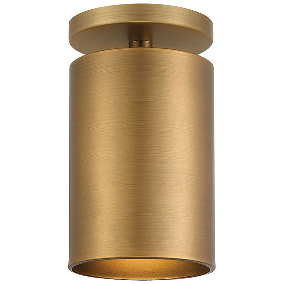 Access Lighting Pint Indoor 1 Light Semi Flush in Antique Brushed Brass 20806-ABB
