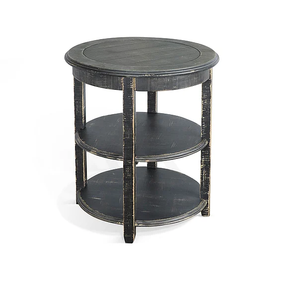 Sunny Designs Black Sand Side Table 2085BS