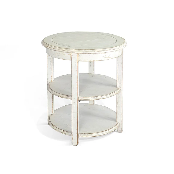Sunny Designs White Sand Side Table 2085WS