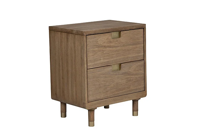 Alpine Furniture Easton Two Drawer Nightstand in Sand 2088-02