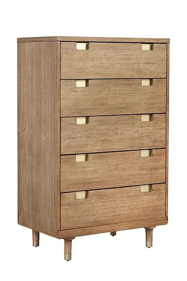 Alpine Furniture Easton Five Drawer Chest in Sand 2088-05