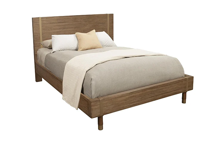 Alpine Furniture Easton King Platform Bed in Sand 2088-07EK