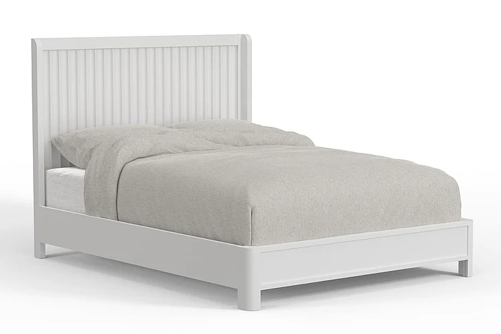 Alpine Furniture Stapleton Cal King Panel Bed in White 2090-07CK