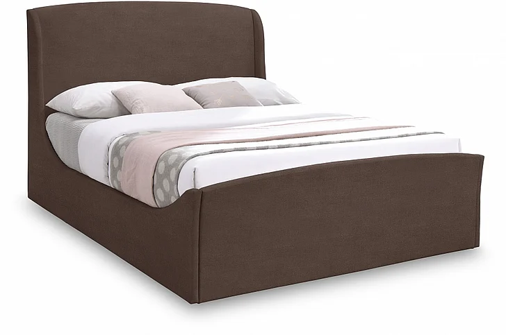 Meridian Tess Velvet Queen Bed in Brown Velvet TessBrown-Q