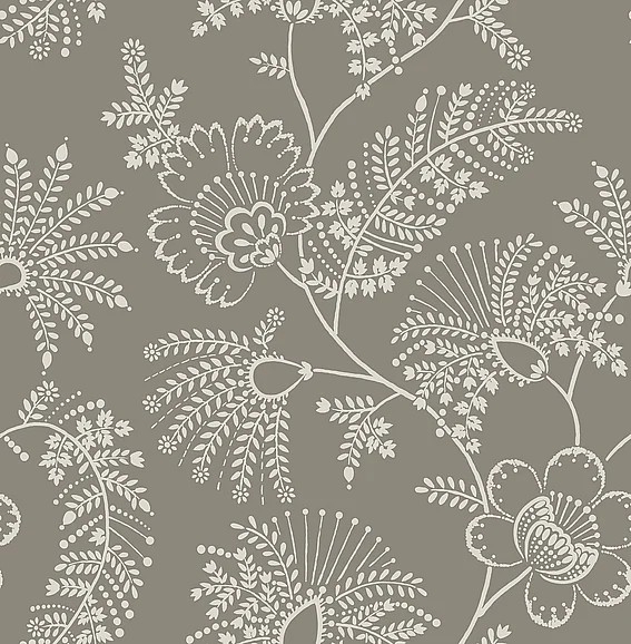 York A-Street Prints Maeve Grey Jacobean Trail Wallpaper (Double Roll) 4120-26827