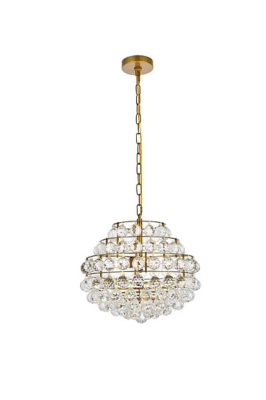 Elegant Savannah 16 In. Pendant in Brass 1106D16BR CLOSEOUT