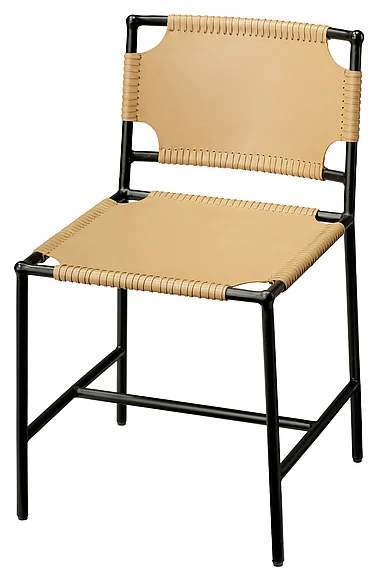 Jamie Young Jamie Young Asher Leather Dining Chair, Cashew 20ASHE-DCCA