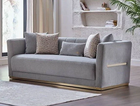 Bellona Furniture Monroe 3 Seat Sleeper Sofa in Merit Gray 20MOE3D00300001