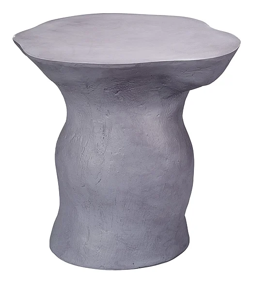 Jamie Young Jamie Young Sculpt Fiber Glass Indoor/Outdoor Side Table, Steel 20SCUL-STGR