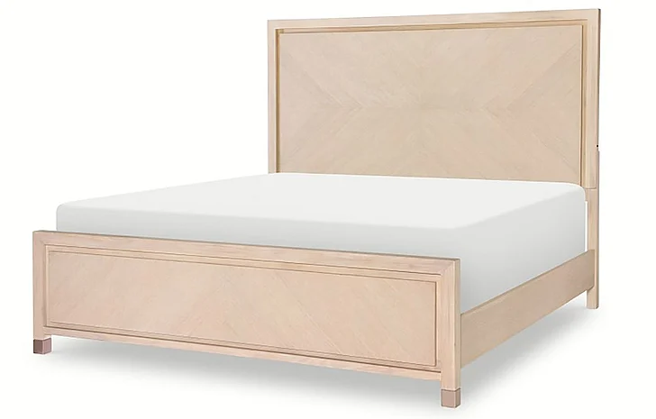Legacy Bliss Panel Bed, Queen in Weathered Oak 2100-4105K
